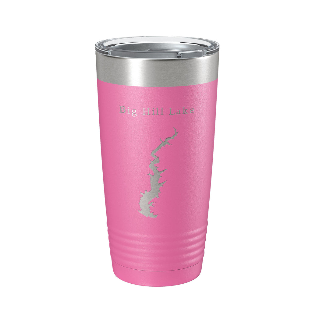 Big Hill Lake Map Tumbler Travel Mug Insulated Laser Engraved Coffee Cup Kansas 20 oz