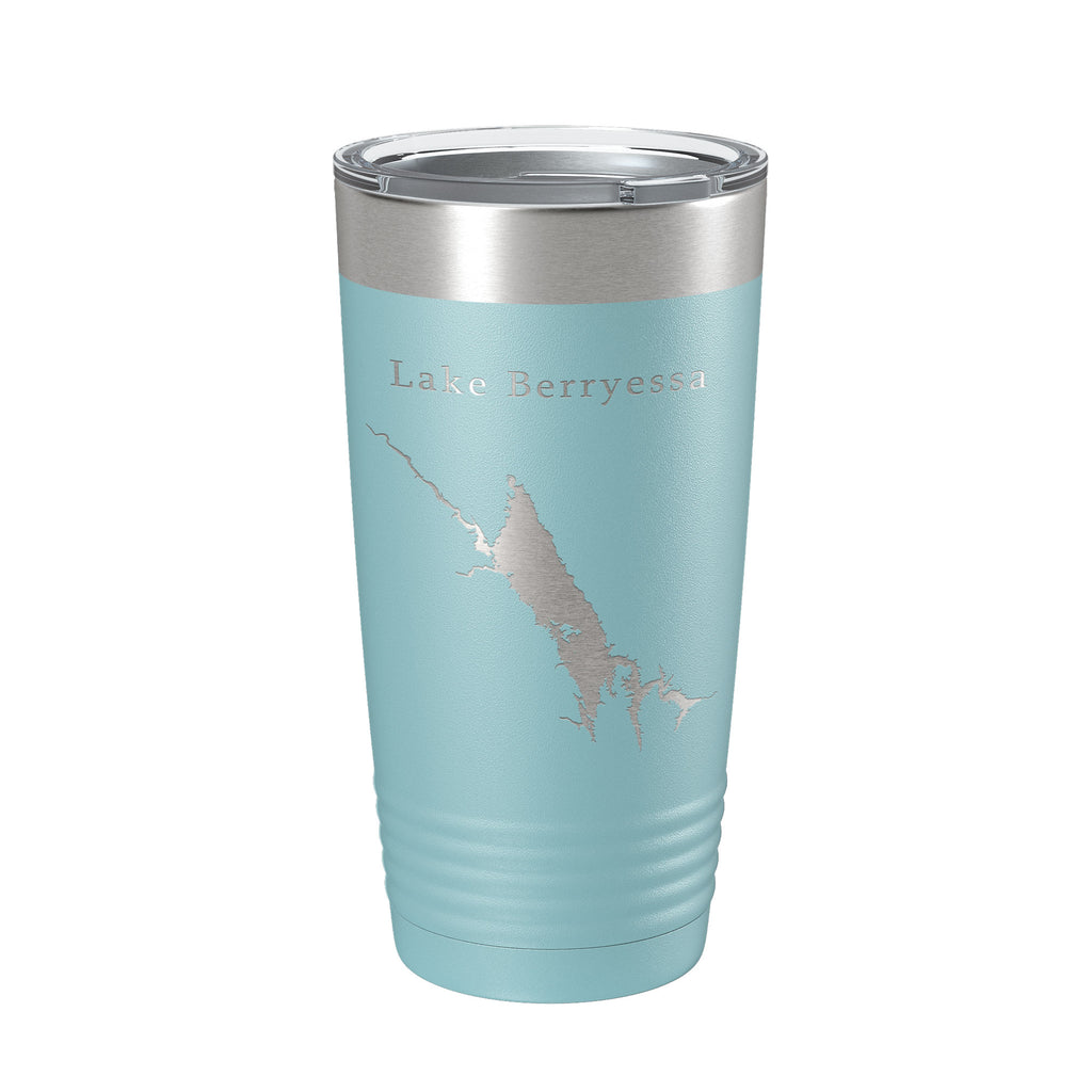 Lake Berryessa Map Tumbler Travel Mug Insulated Laser Engraved Coffee Cup California 20 oz