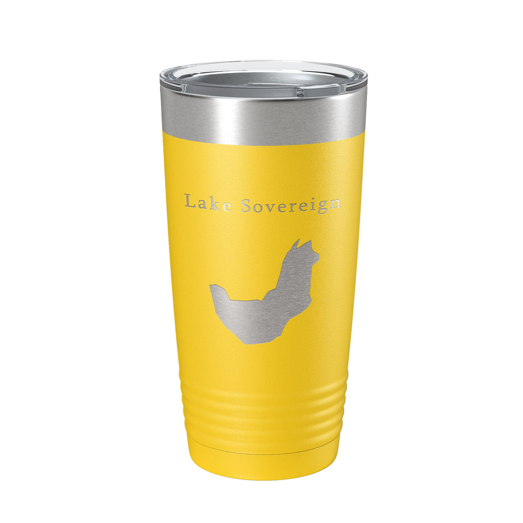 Lake Sovereign Map Tumbler Travel Mug Insulated Laser Engraved Coffee Cup Georgia 20 oz