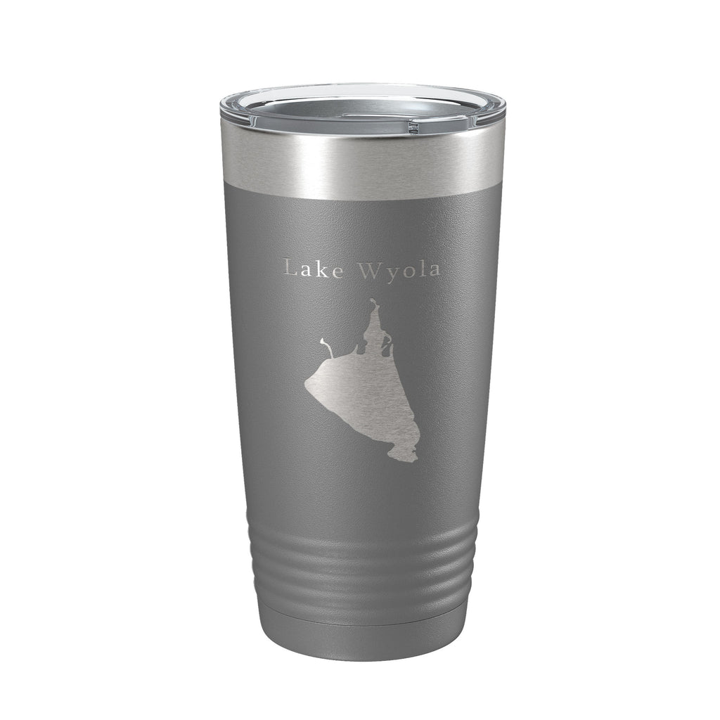 Lake Wyola Map Tumbler Travel Mug Insulated Laser Engraved Coffee Cup Massachusetts 20 oz