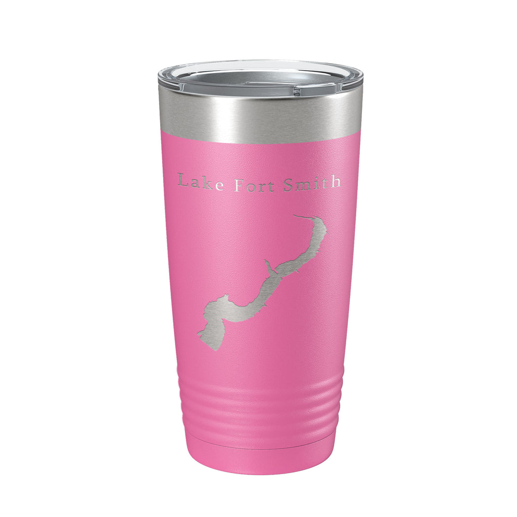 Lake Fort Smith Map Tumbler Travel Mug Insulated Laser Engraved Coffee Cup Arkansas 20 oz