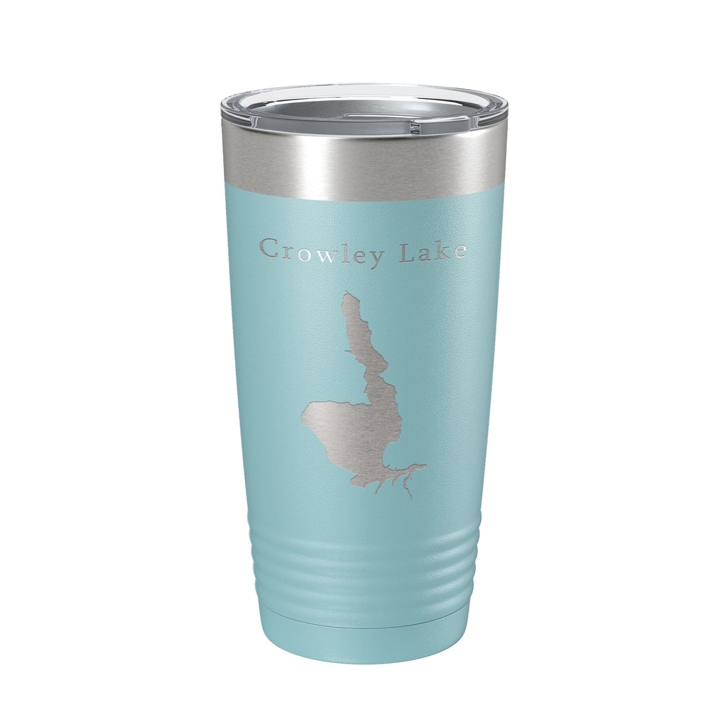 Crowley Lake Map Tumbler Travel Mug Insulated Laser Engraved Coffee Cup California 20 oz