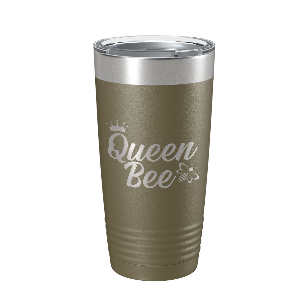 Queen Bee Tumbler Travel Mug Gift Insulated Laser Engraved Coffee Cup 20 oz