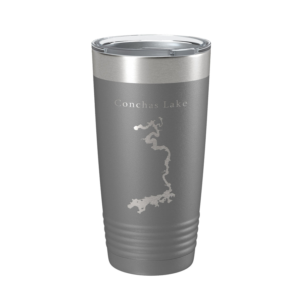 Conchas Lake Map Tumbler Travel Mug Insulated Laser Engraved Coffee Cup New Mexico 20 oz