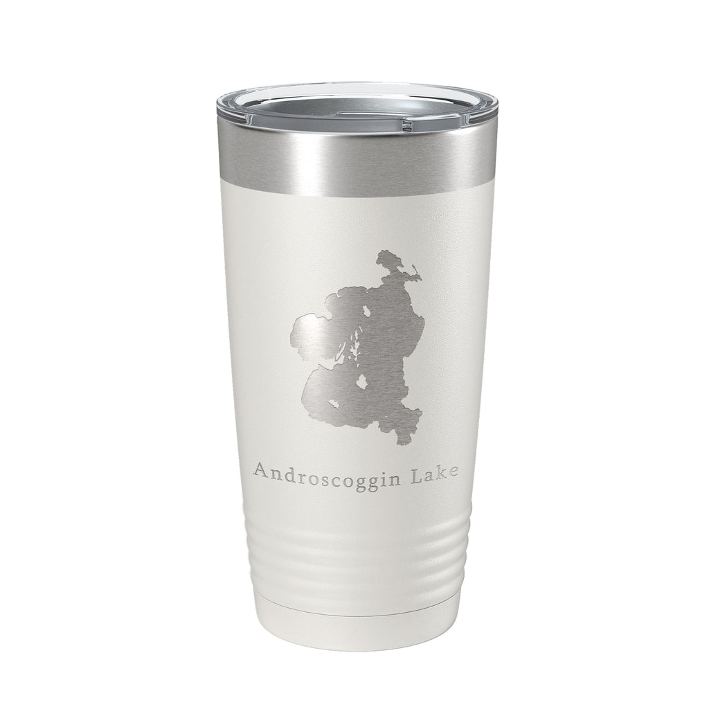 Androscoggin Lake Map Tumbler Travel Mug Insulated Laser Engraved Coffee Cup Maine 20 oz