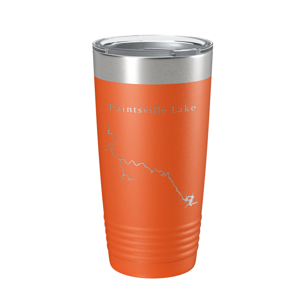 Paintsville Lake Map Tumbler Travel Mug Insulated Laser Engraved Coffee Cup Kentucky 20 oz