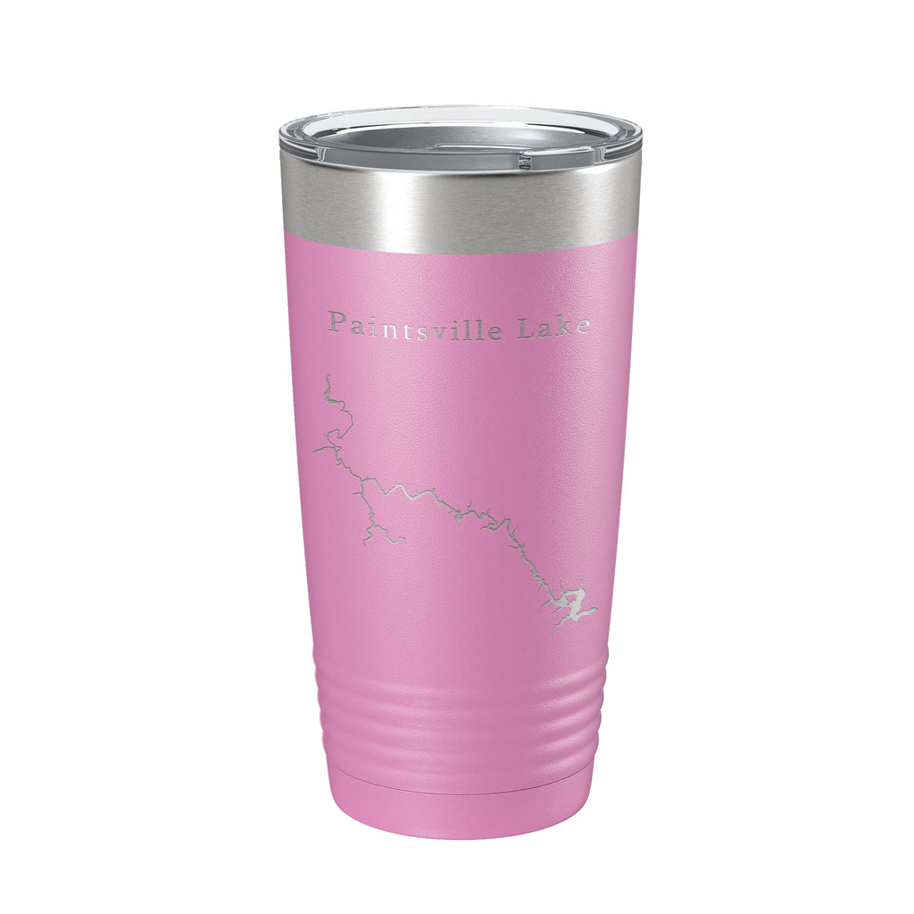 Paintsville Lake Map Tumbler Travel Mug Insulated Laser Engraved Coffee Cup Kentucky 20 oz