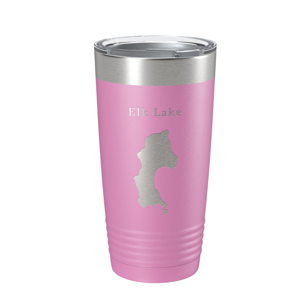 Elk Lake Map Tumbler Travel Mug Insulated Laser Engraved Coffee Cup Oregon 20 oz