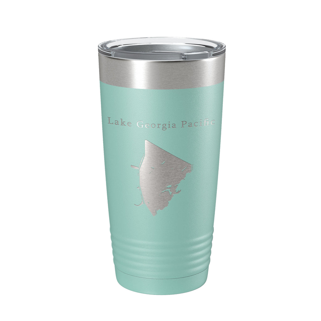 Lake Georgia Pacific Map Tumbler Travel Mug Insulated Laser Engraved Coffee Cup Arkansas 20 oz