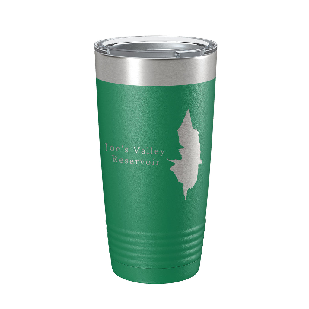 Joe's Valley Reservoir Tumbler Lake Map Travel Mug Insulated Laser Engraved Coffee Cup Utah 20 oz