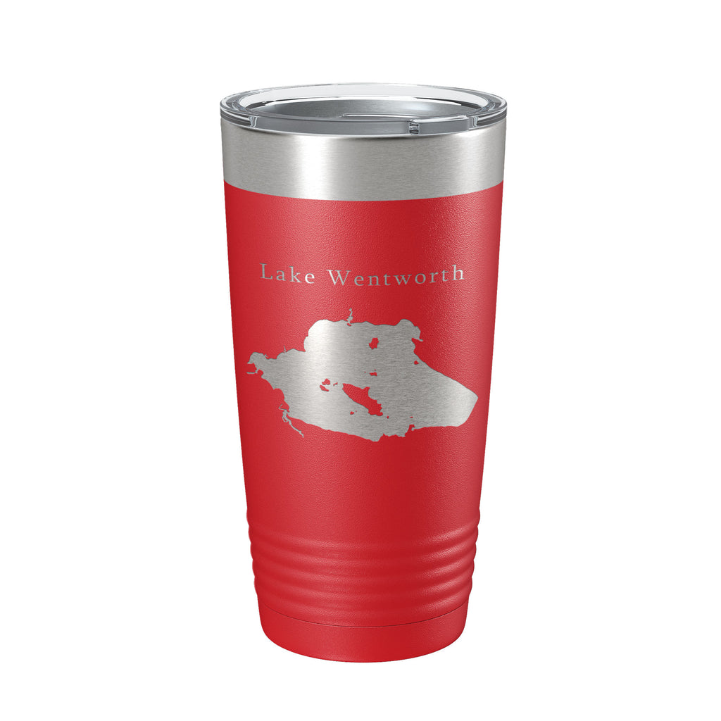 Lake Wentworth Map Tumbler Travel Mug Insulated Laser Engraved Coffee Cup New Hampshire 20 oz