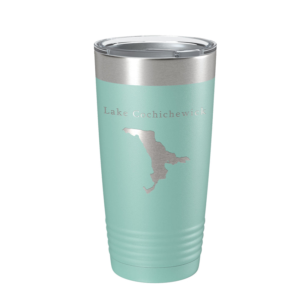 Lake Cochichewick Map Tumbler Travel Mug Insulated Laser Engraved Coffee Cup Massachusetts 20 oz