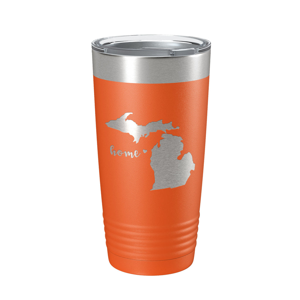 Michigan Tumbler Home State Travel Mug Insulated Laser Engraved Map Coffee Cup 20 oz