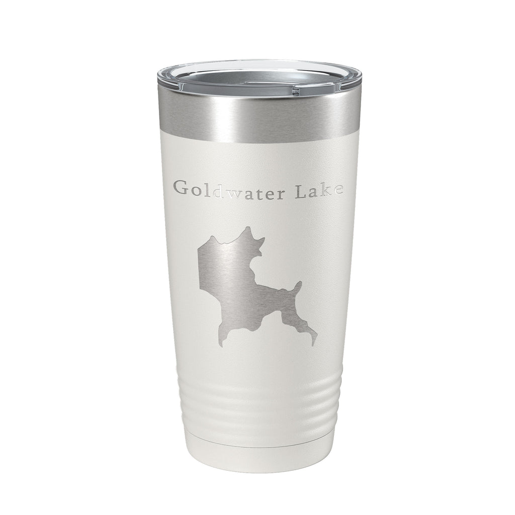 Goldwater Lake Map Tumbler Travel Mug Insulated Laser Engraved Coffee Cup Arizona 20 oz