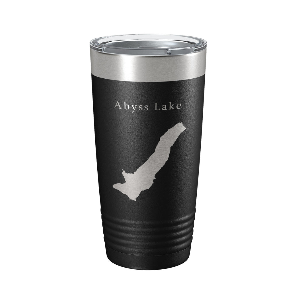 Abyss Lake Map Tumbler Travel Mug Insulated Laser Engraved Coffee Cup Alaska 20 oz