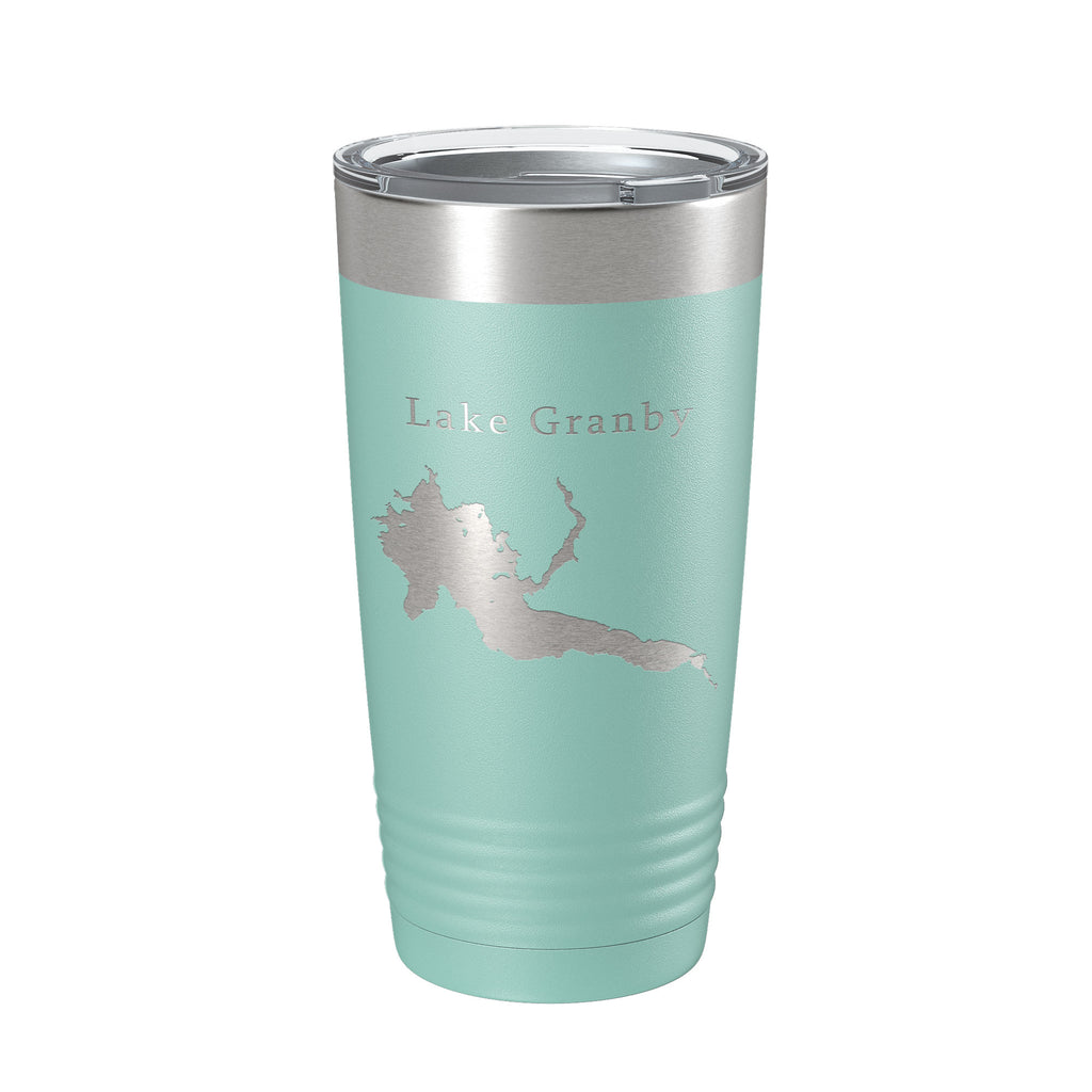 Lake Granby Map Tumbler Travel Mug Insulated Laser Engraved Coffee Cup Colorado 20 oz