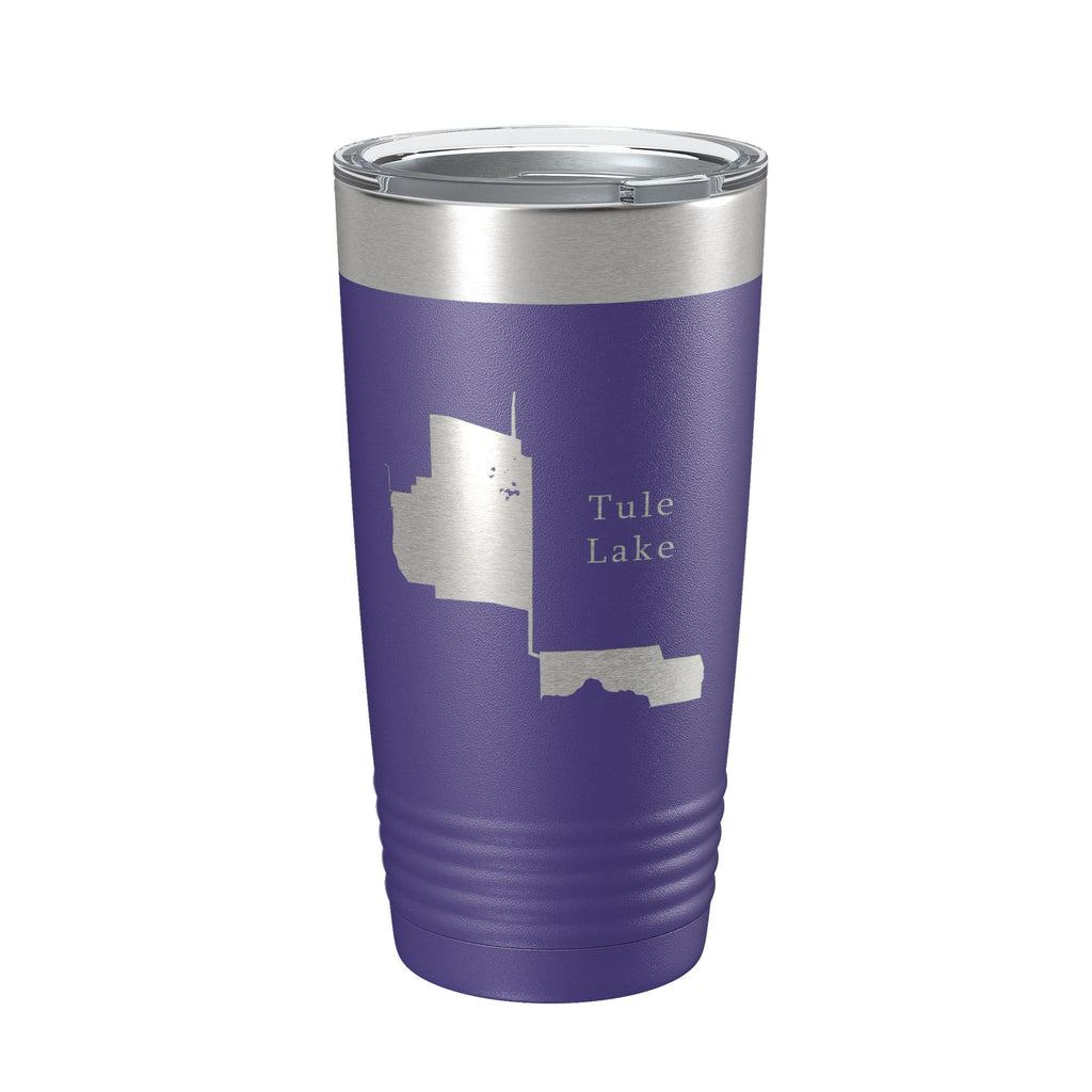 Tule Lake Map Tumbler Travel Mug Insulated Laser Engraved Coffee Cup California 20 oz