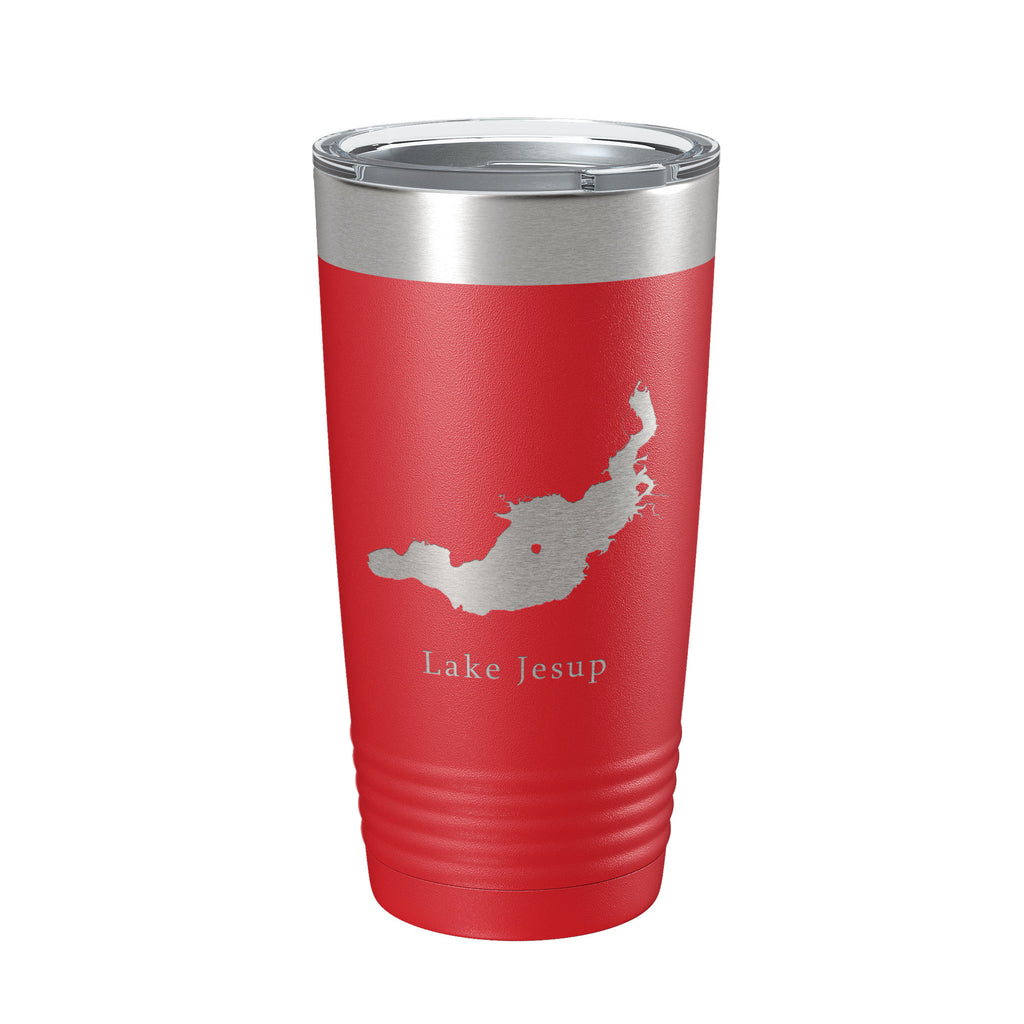 Lake Jesup Map Tumbler Travel Mug Insulated Laser Engraved Coffee Cup Florida 20 oz