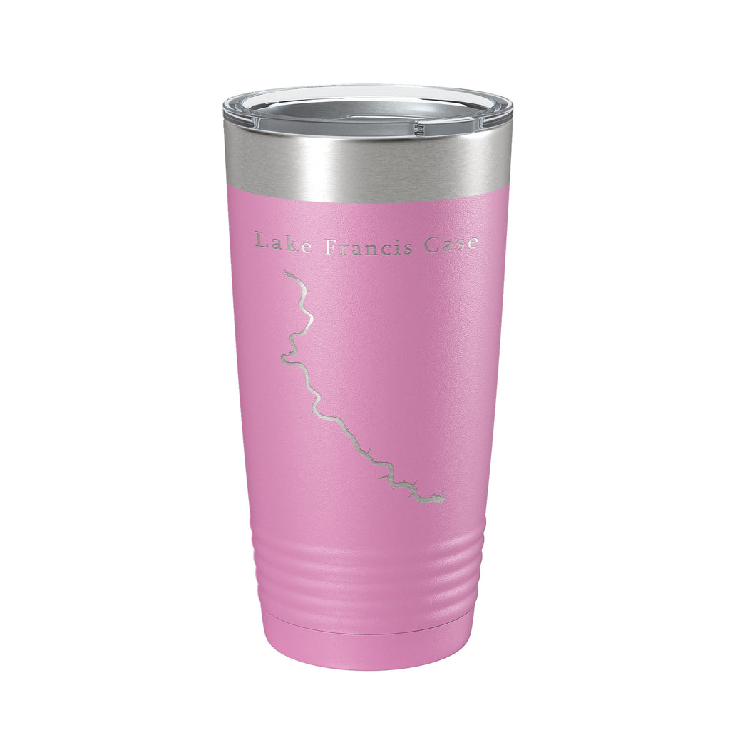 Lake Francis Case Map Tumbler Travel Mug Insulated Laser Engraved Coffee Cup South Dakota 20 oz