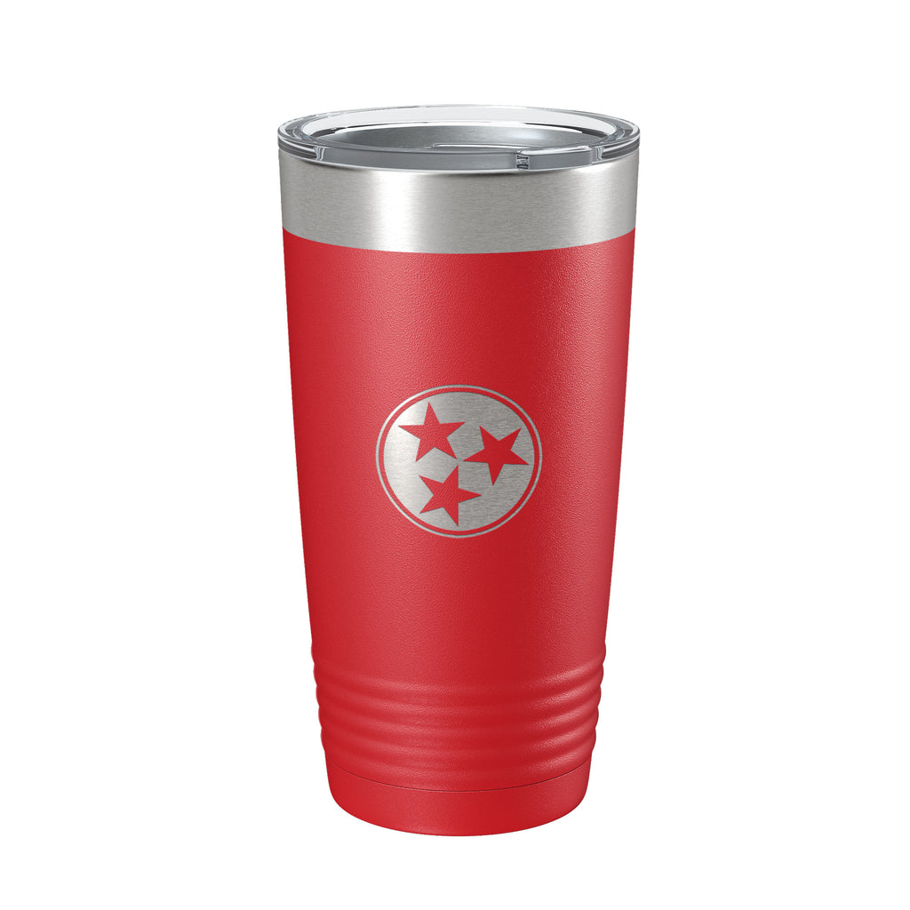 Tennessee Tristar Tumbler TN State Symbol Travel Mug Insulated Laser Engraved Coffee Cup 20 oz