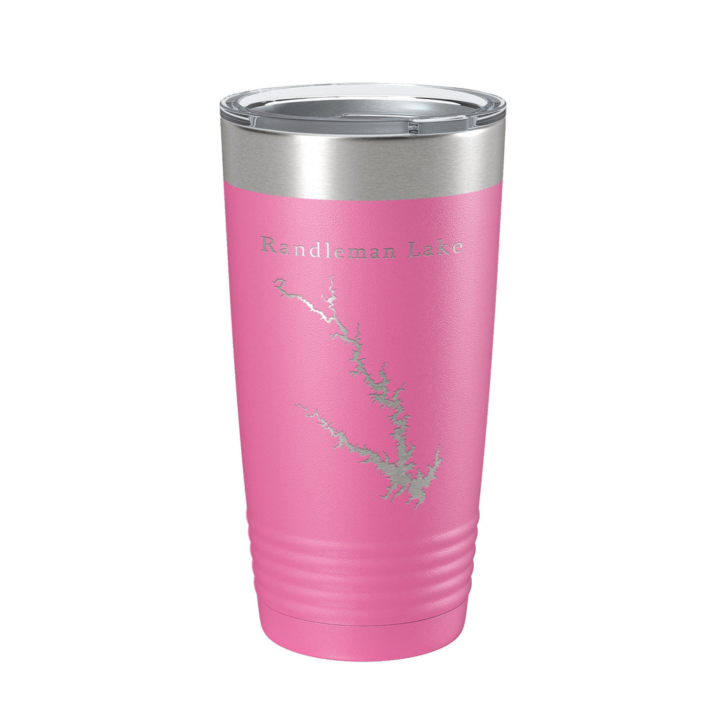 Randleman Lake Map Tumbler Travel Mug Insulated Laser Engraved Coffee Cup North Carolina 20 oz