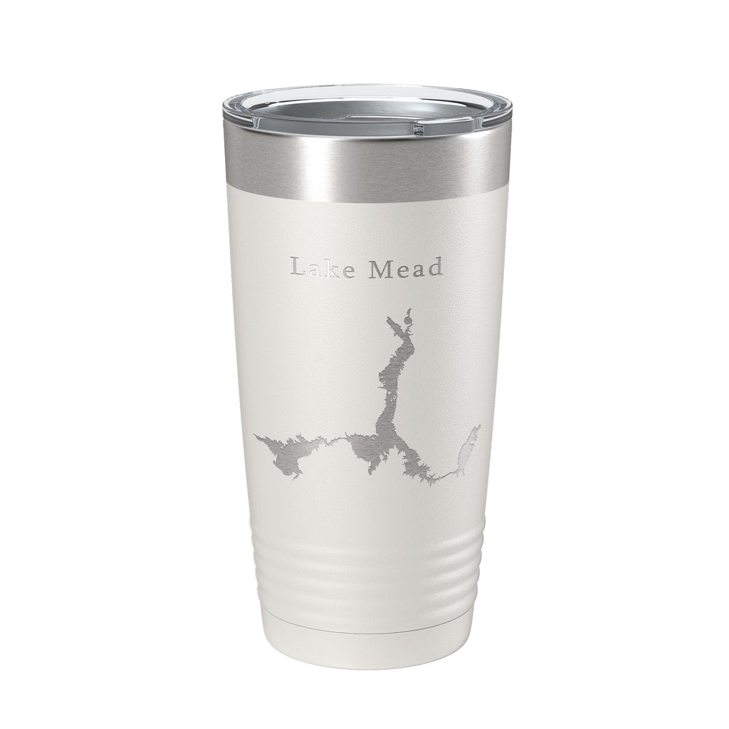 Lake Mead Map Tumbler Travel Mug Insulated Laser Engraved Coffee Cup Arizona Nevada 20 oz