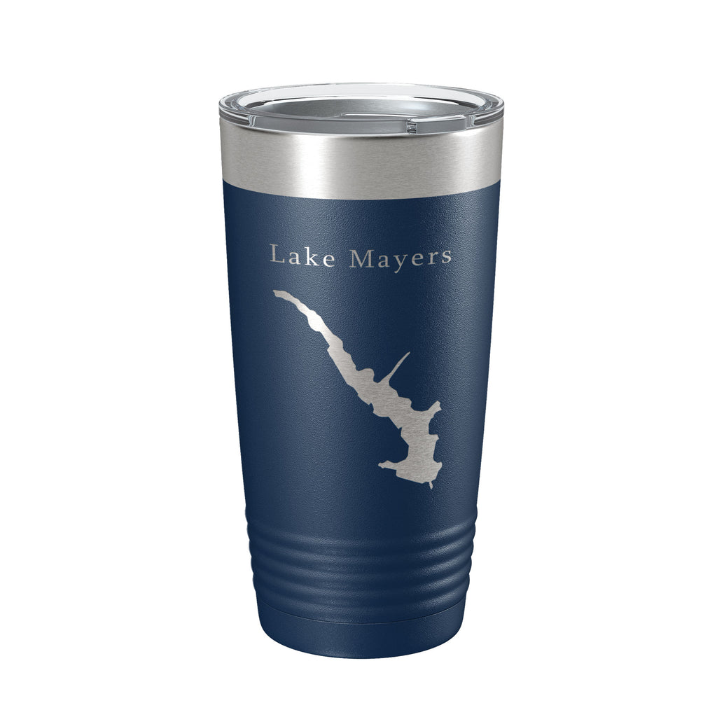 Lake Mayers Map Tumbler Travel Mug Insulated Laser Engraved Coffee Cup Georgia 20 oz