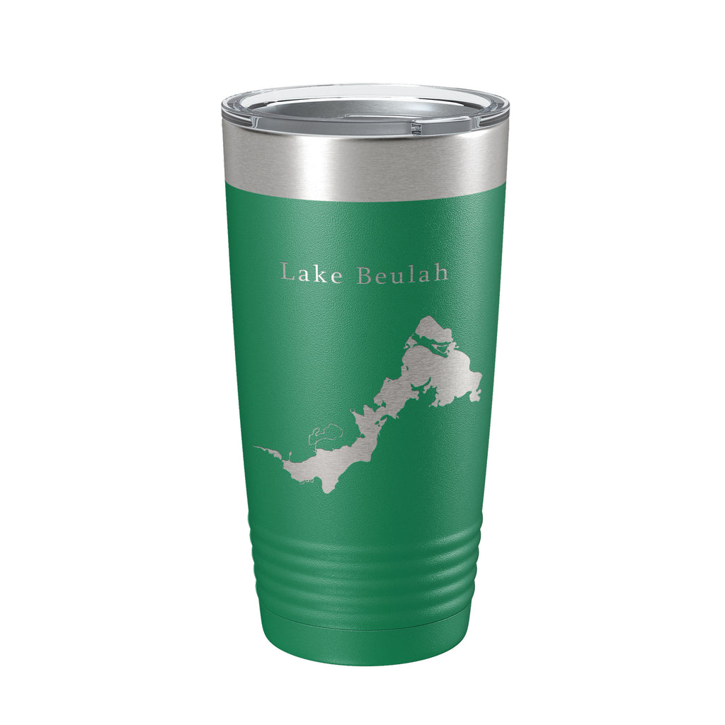 Lake Beulah Map Tumbler Travel Mug Insulated Laser Engraved Coffee Cup Wisconsin 20 oz