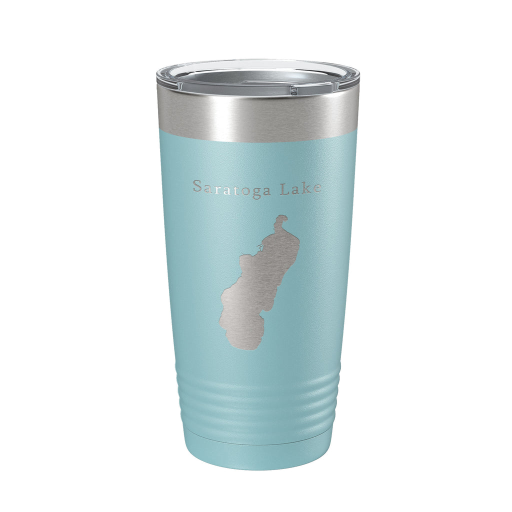 Saratoga Lake Map Tumbler Travel Mug Insulated Laser Engraved Coffee Cup New York 20 oz