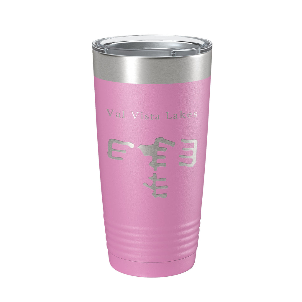 Val Vista Lakes Map Tumbler Travel Mug Insulated Laser Engraved Coffee Cup Arizona 20 oz