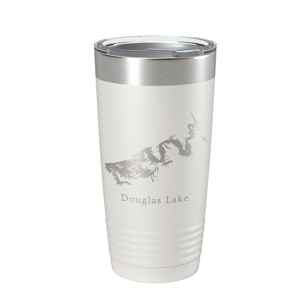 Douglas Lake Map Tumbler Travel Mug Insulated Laser Engraved Coffee Cup Tennessee 20 oz