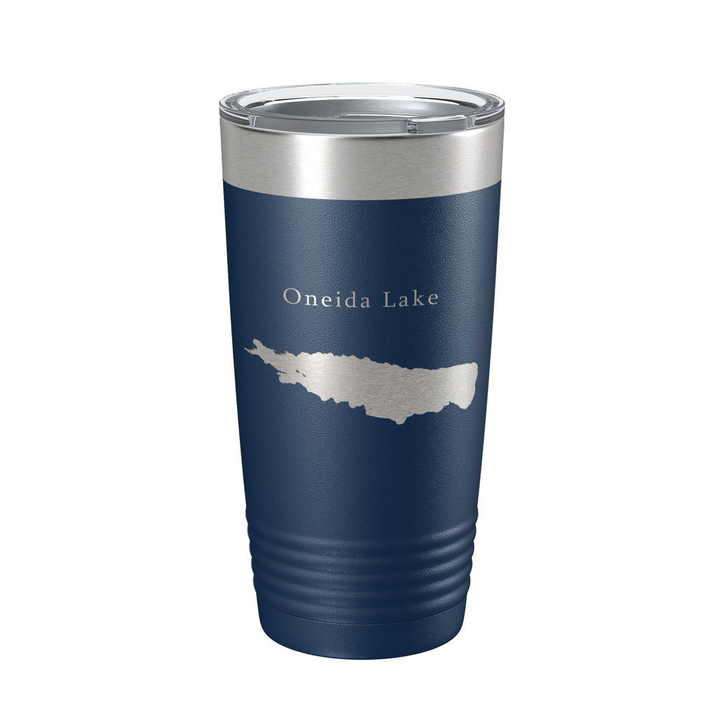 Oneida Lake Map Tumbler Travel Mug Insulated Laser Engraved Coffee Cup New York 20 oz