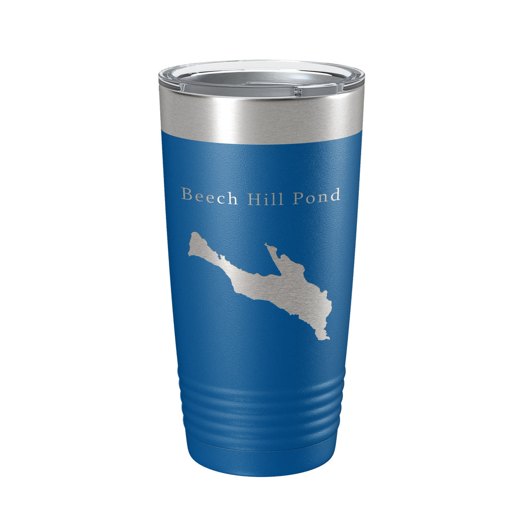 Beech Hill Pond Tumbler Lake Map Travel Mug Insulated Laser Engraved Coffee Cup Maine 20 oz