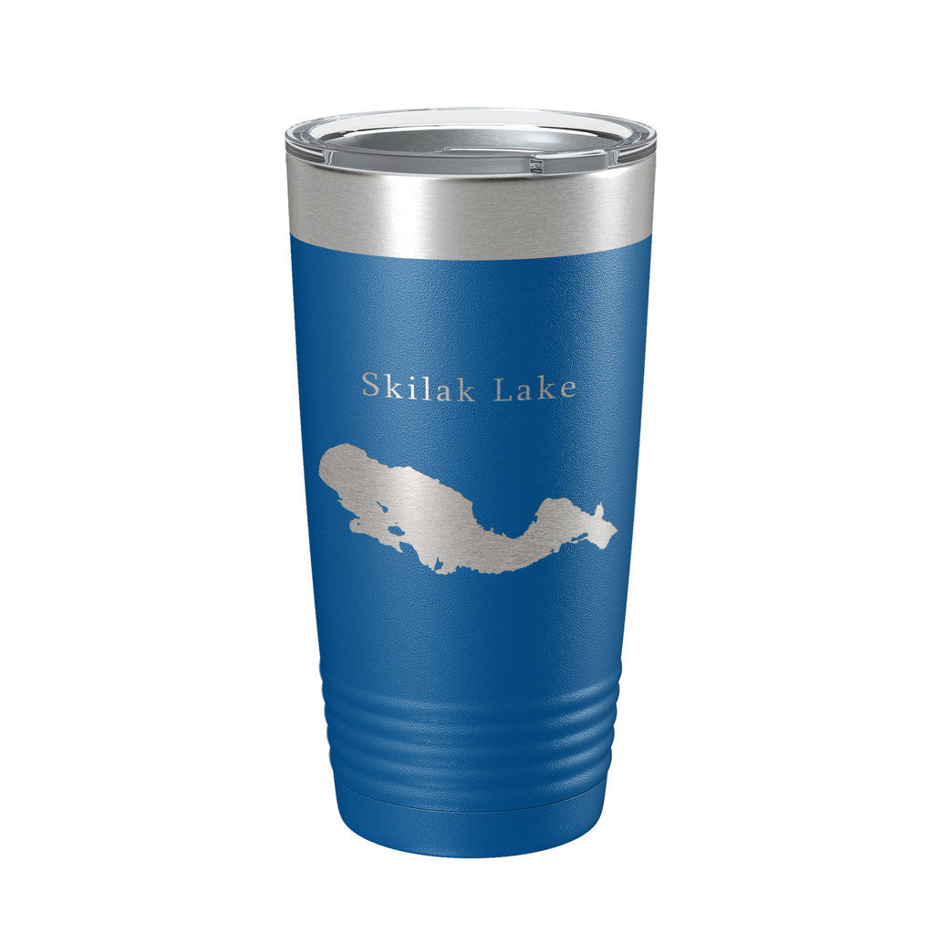 Skilak Lake Map Tumbler Travel Mug Insulated Laser Engraved Coffee Cup Alaska 20 oz