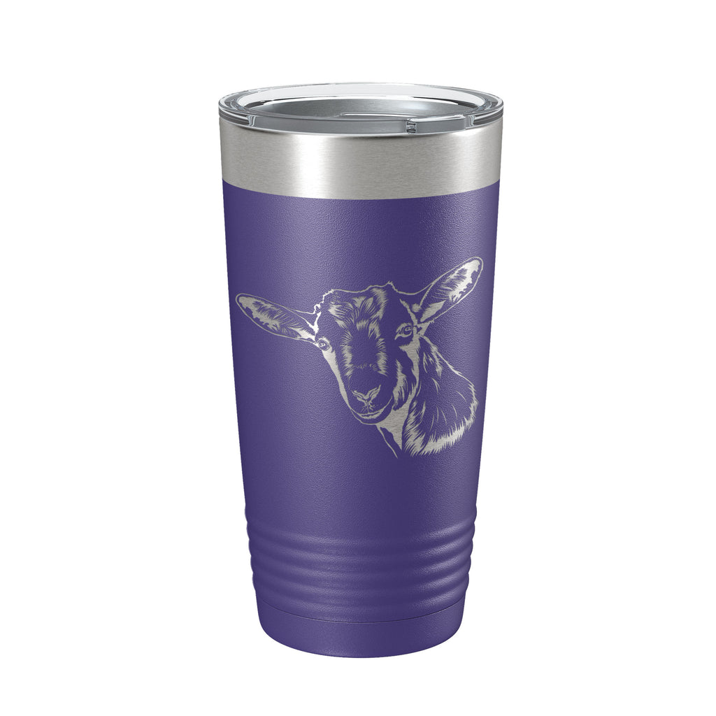 Goat Face Tumbler Goat Farmer Travel Mug Insulated Laser Engraved Coffee Cup Gift 4H 20 oz