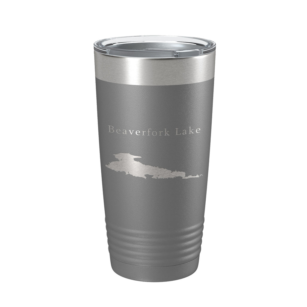 Beaverfork Lake Map Tumbler Travel Mug Insulated Laser Engraved Coffee Cup Arkansas 20 oz