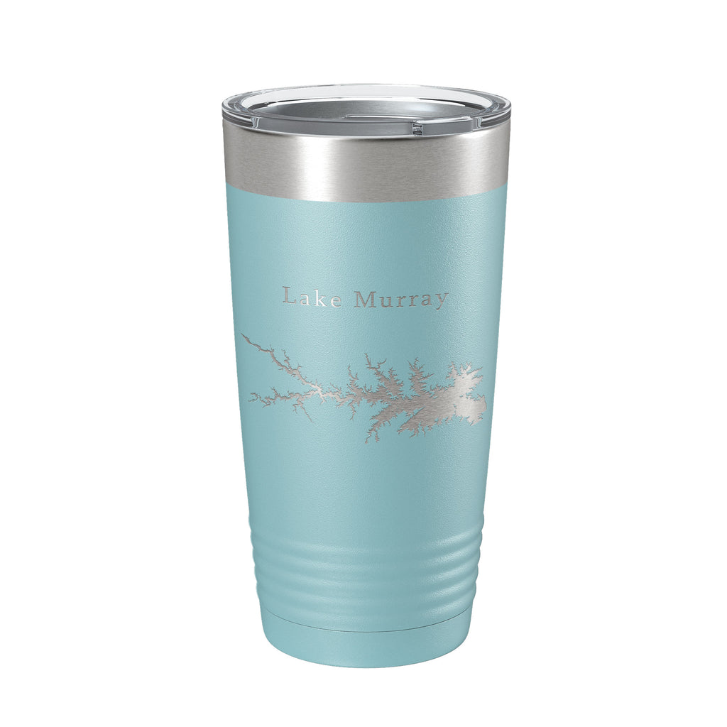 Lake Murray Map Tumbler Travel Mug Insulated Laser Engraved Coffee Cup South Carolina 20 oz