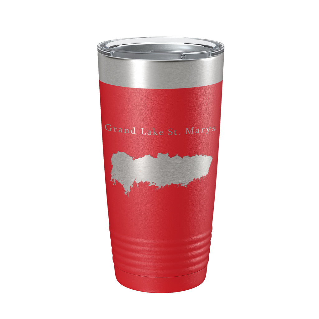 Grand Lake St. Marys Map Tumbler Travel Mug Insulated Laser Engraved Coffee Cup Ohio 20 oz