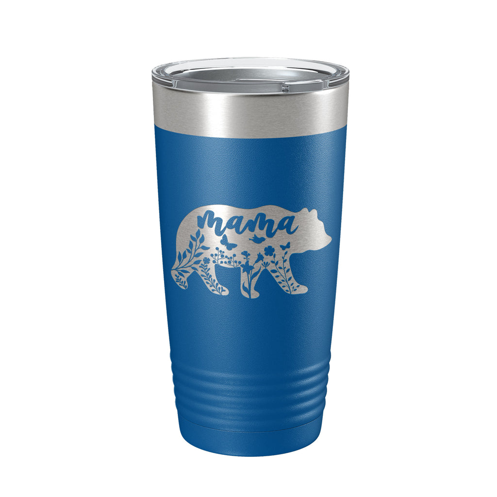 Mama Bear Tumbler Travel Mug Insulated Laser Engraved Coffee Cup Momma Mom Mother's Day Gift Cute 20 oz