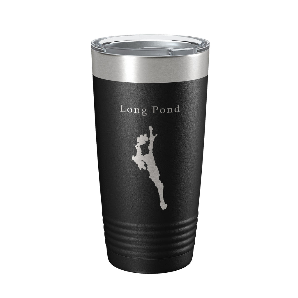 Long Pond Tumbler Lake Map Travel Mug Insulated Laser Engraved Coffee Cup Acadia Maine 20 oz