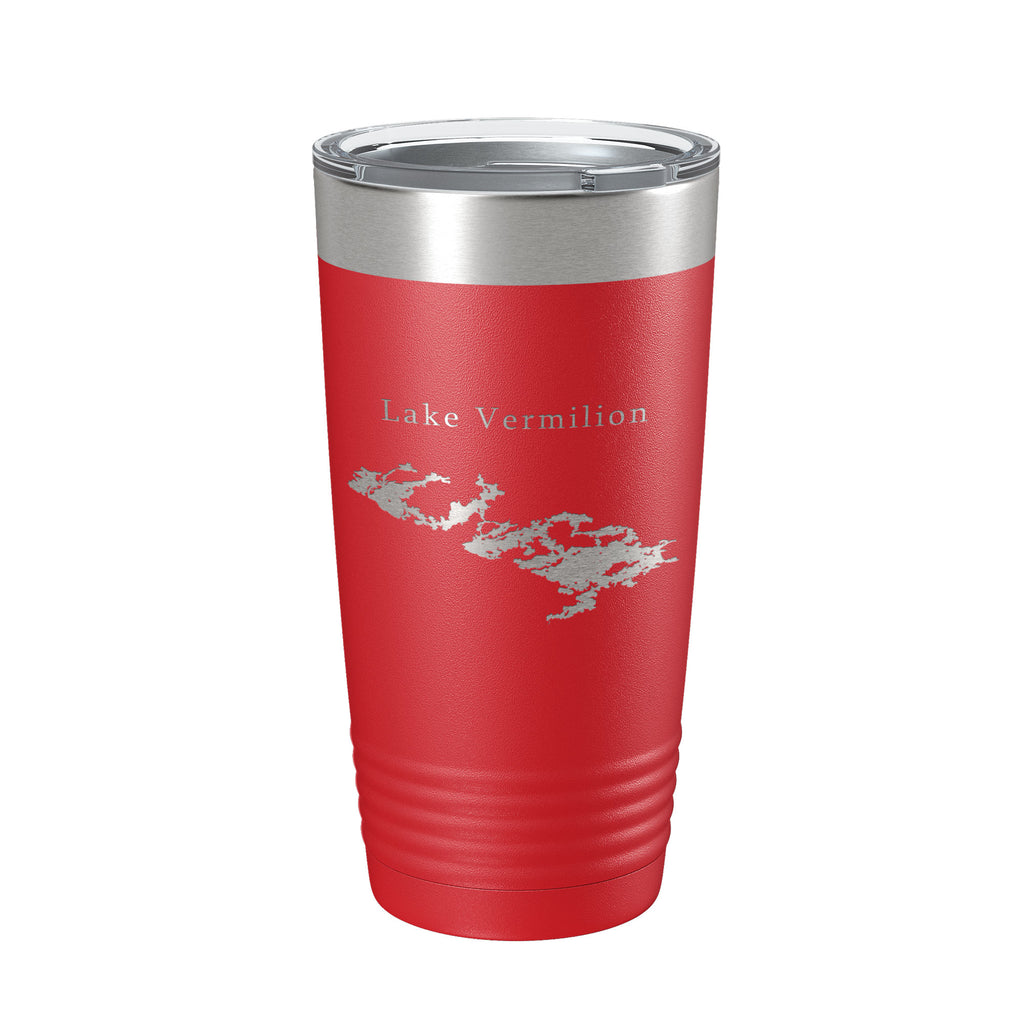 Lake Vermilion Map Tumbler Travel Mug Insulated Laser Engraved Coffee Cup Minnesota 20 oz