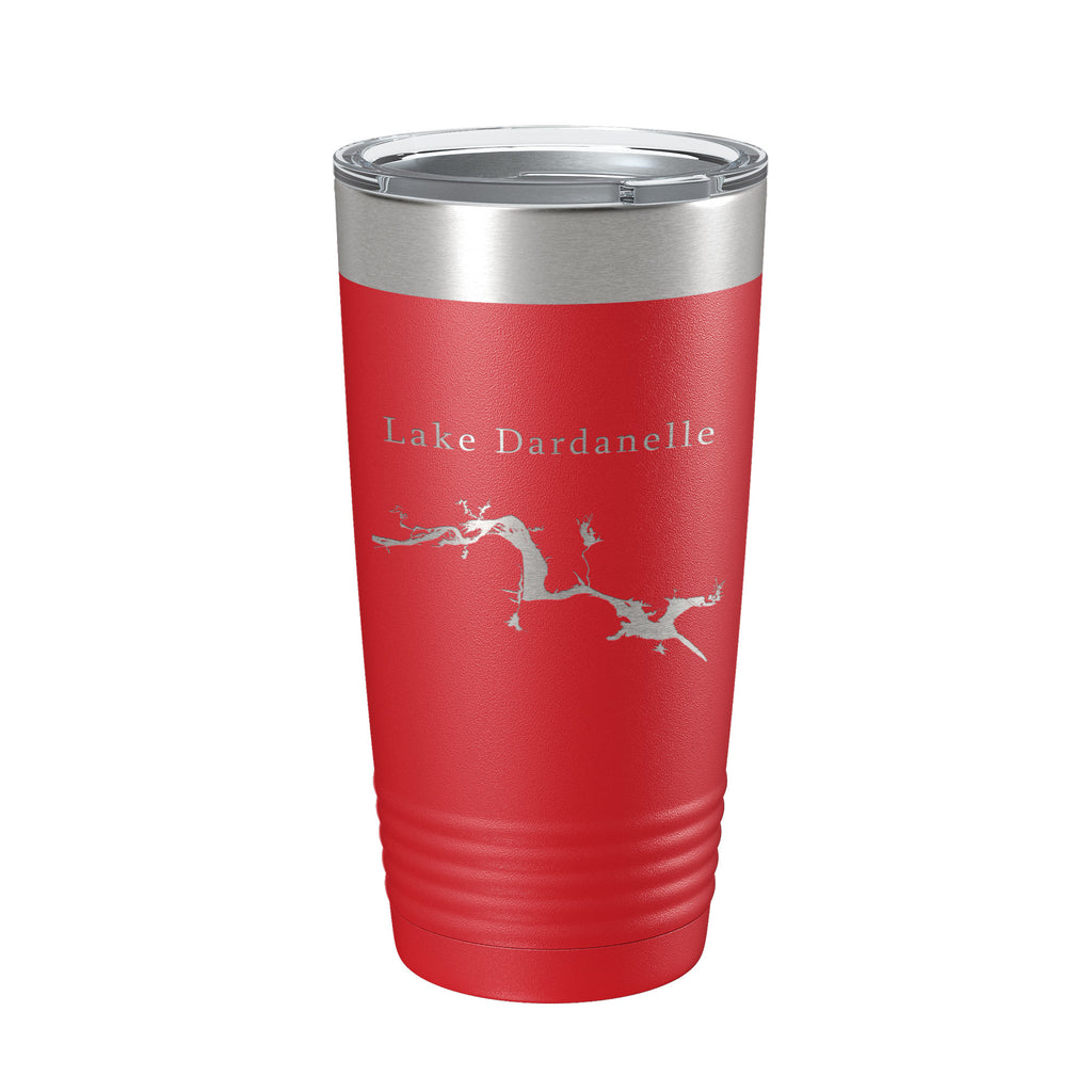 Lake Dardanelle Map Tumbler Travel Mug Insulated Laser Engraved Coffee Cup Arkansas 20 oz