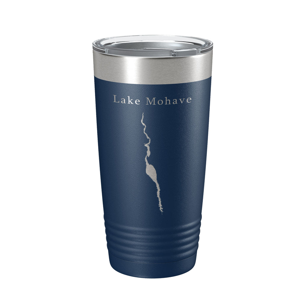 Lake Mohave Map Tumbler Travel Mug Insulated Laser Engraved Coffee Cup Arizona Nevada 20 oz