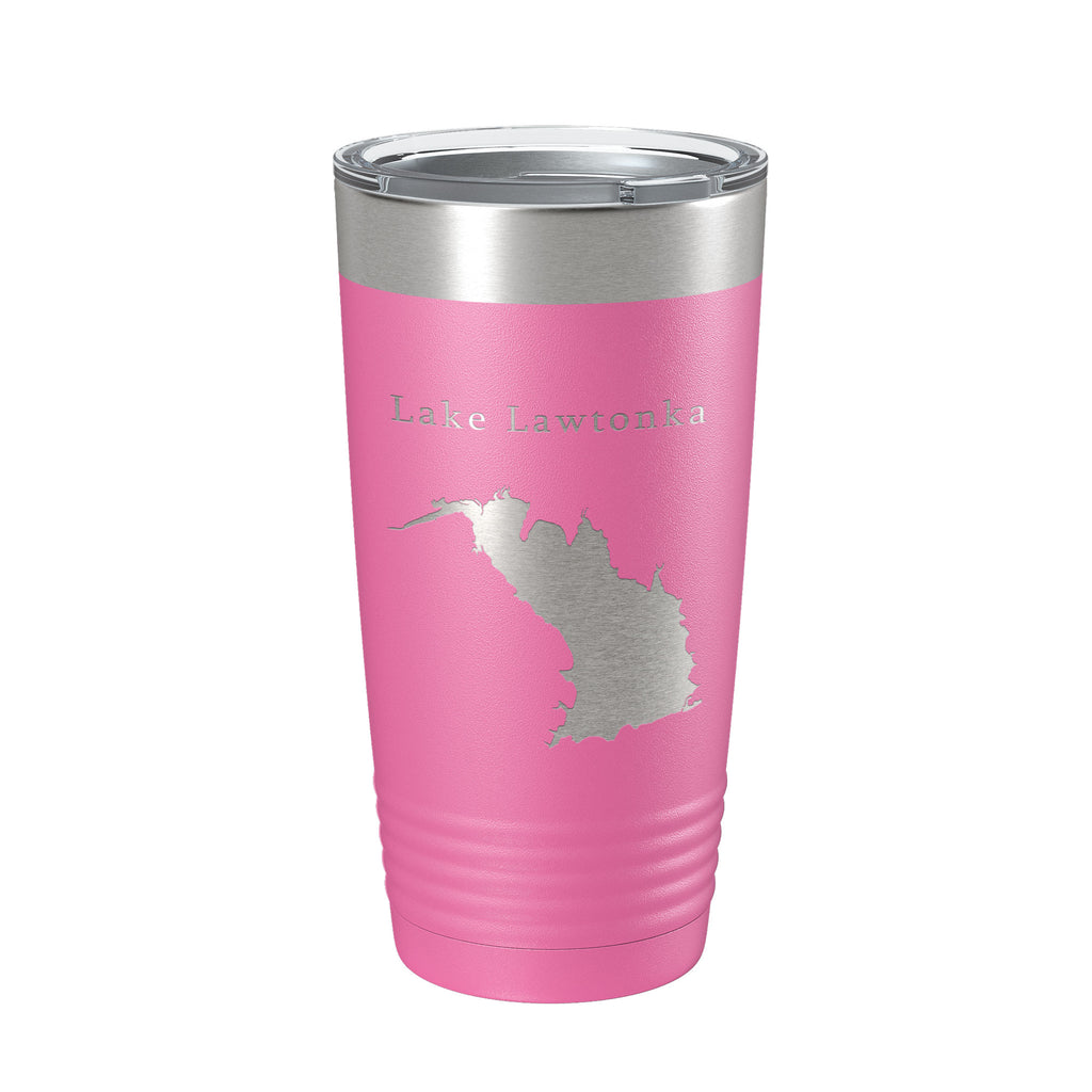 Lake Lawtonka Map Tumbler Travel Mug Insulated Laser Engraved Coffee Cup Oklahoma 20 oz