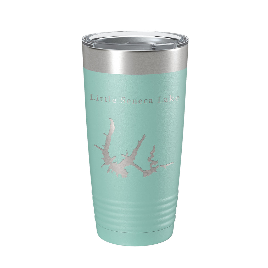 Little Seneca Lake Map Tumbler Travel Mug Insulated Laser Engraved Coffee Cup Maryland 20 oz