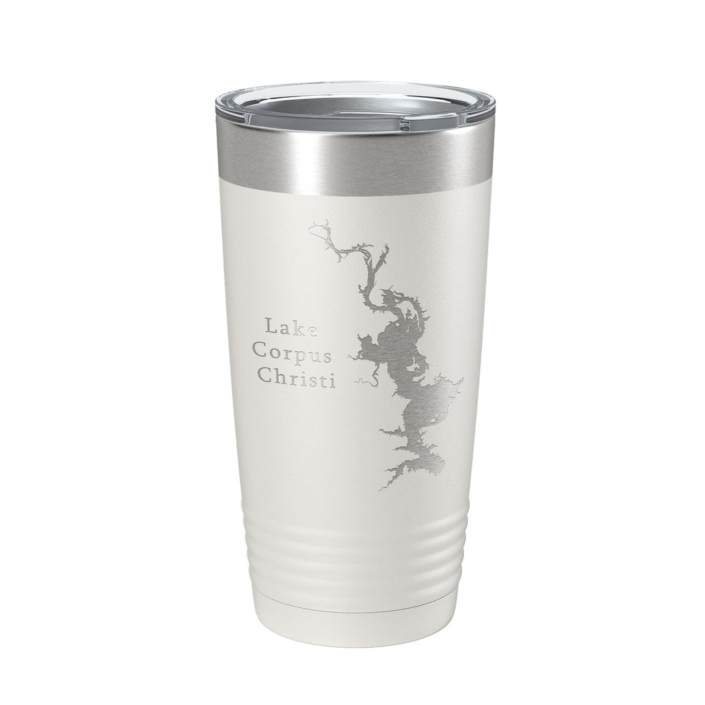 Lake Corpus Christi Map Tumbler Travel Mug Insulated Laser Engraved Coffee Cup Texas 20 oz