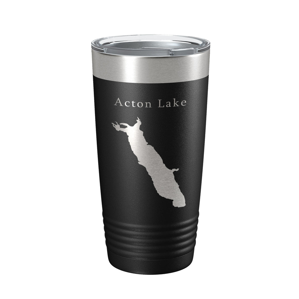 Acton Lake Hueston Woods Map Tumbler Travel Mug Insulated Laser Engraved Coffee Cup Ohio 20 oz