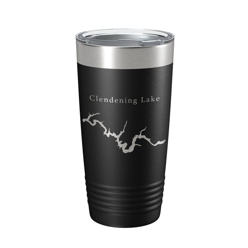 Clendening Lake Map Tumbler Travel Mug Insulated Laser Engraved Coffee Cup Ohio 20 oz