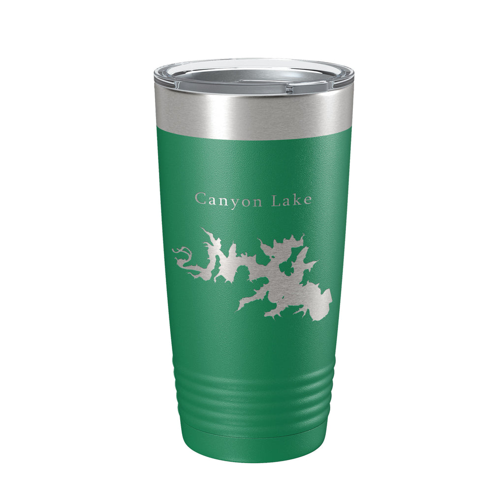 Canyon Lake Map Tumbler Travel Mug Insulated Laser Engraved Coffee Cup Texas 20 oz