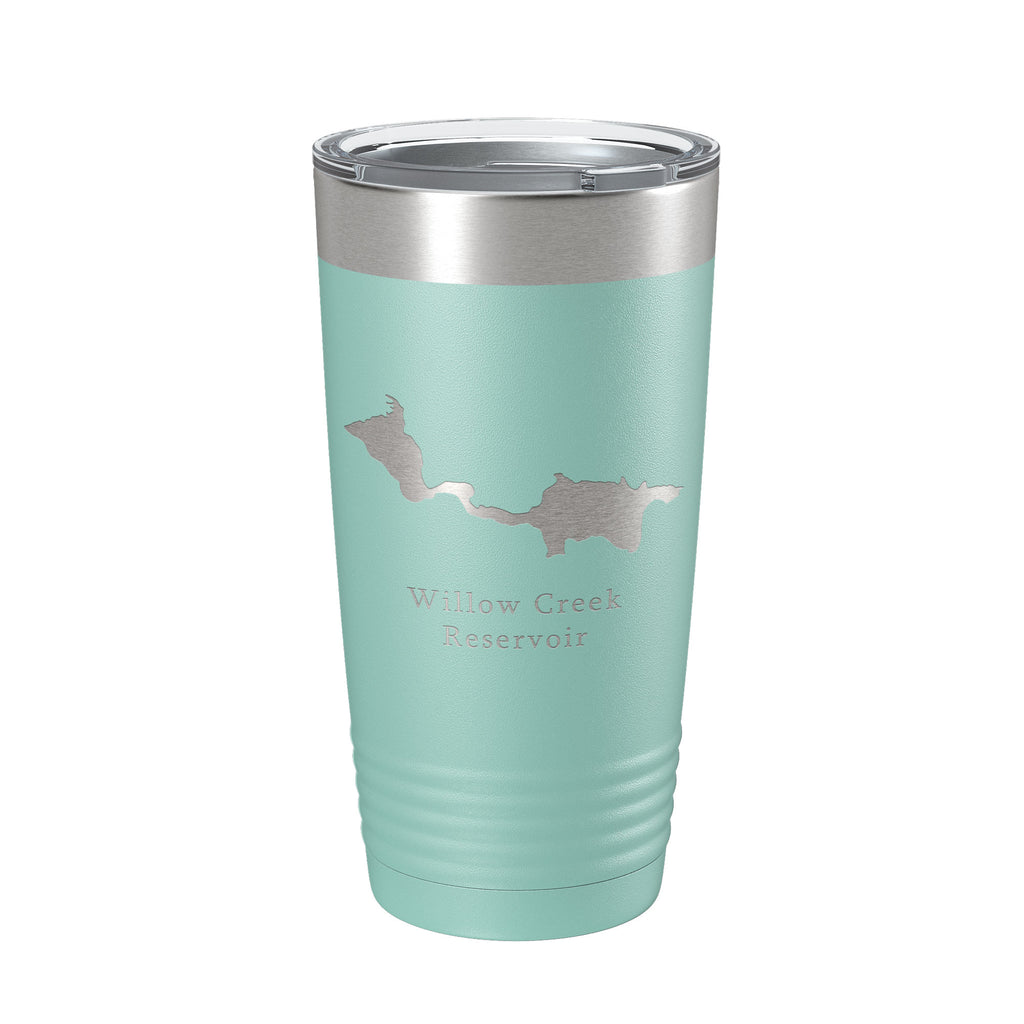 Willow Creek Reservoir Arapaho Tumbler Lake Map Travel Mug Insulated Laser Engraved Coffee Cup Colorado 20 oz